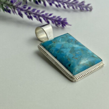 925 Sterling Silver Turquoise Pendant