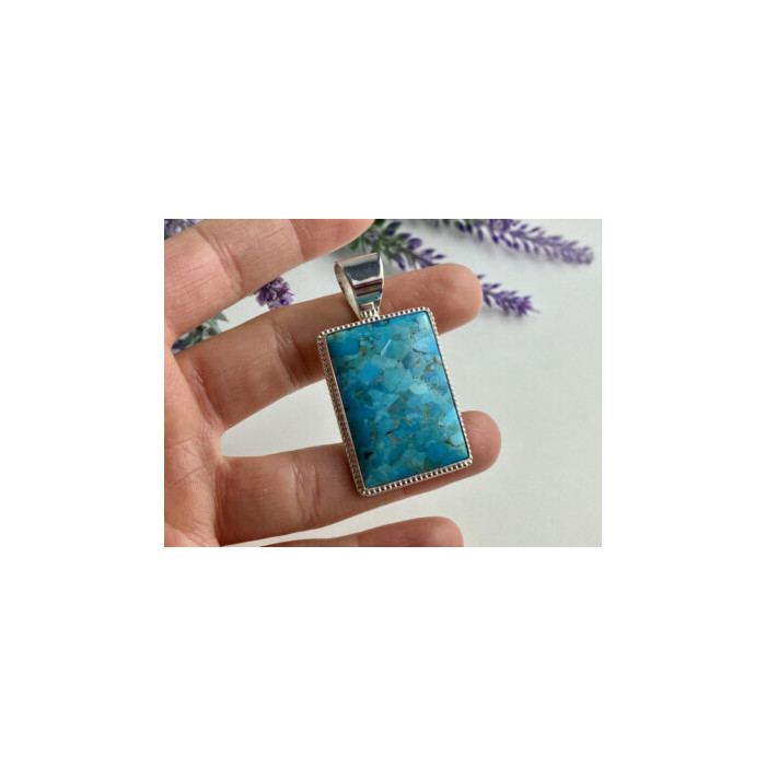 925 STERLING SILVER TURQUOISE PENDANT