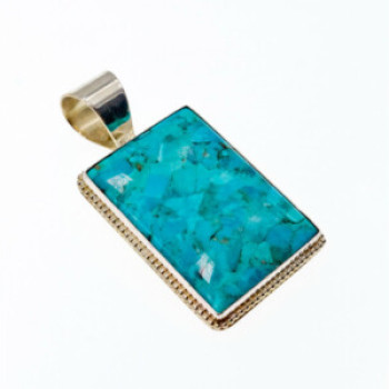 925 Sterling Silver Turquoise Pendant