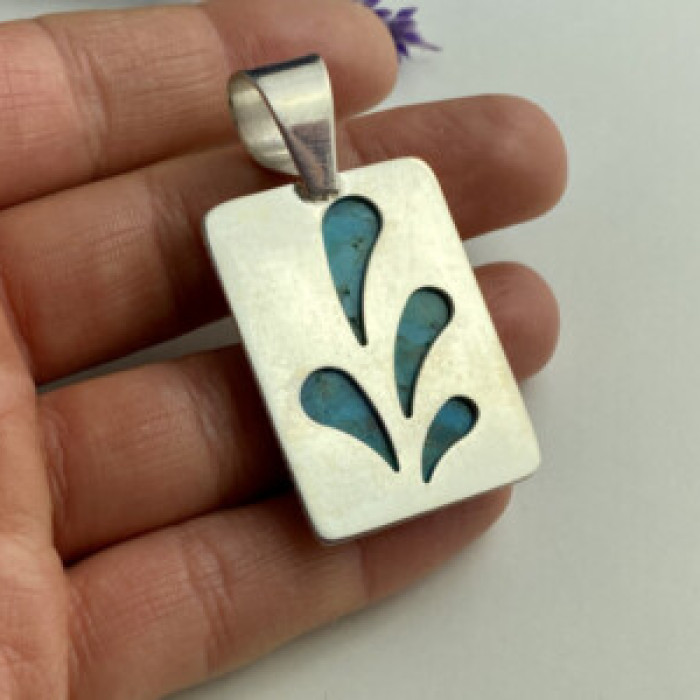 925 Sterling Silver Turquoise Pendant