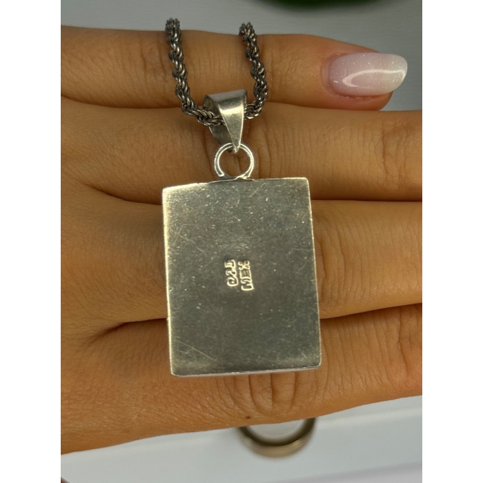 Vintage 925 Sterling Silver Turquoise Necklace Length 18 inch