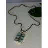 Vintage 925 Sterling Silver Turquoise Necklace Length 18 inch