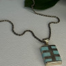 Vintage 925 Sterling Silver Turquoise Necklace Length 18 Inch