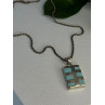 Vintage 925 Sterling Silver Turquoise Necklace Length 18 inch