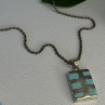 Vintage 925 Sterling Silver Turquoise Necklace Length 18 Inch