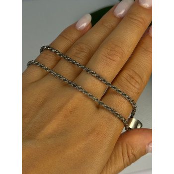 Vintage 925 Sterling Silver Turquoise Necklace Length 18 inch