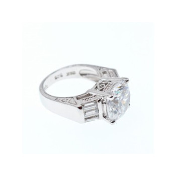 925 Sterling Silver CZ Ring Size 5.5