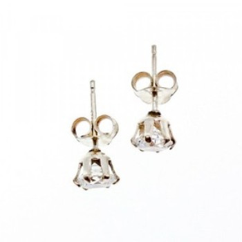 925 Sterling Silver CZ Stud Earrings