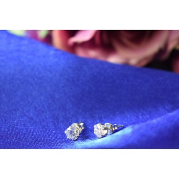 925 Sterling Silver CZ Stud Earrings