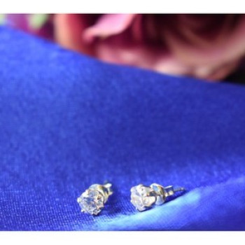 925 Sterling Silver CZ Stud Earrings