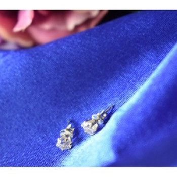 925 Sterling Silver CZ Stud Earrings