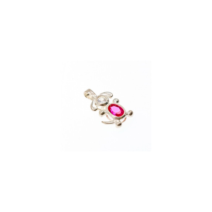 925 Sterling Silver Pink Topaz & CZ 
