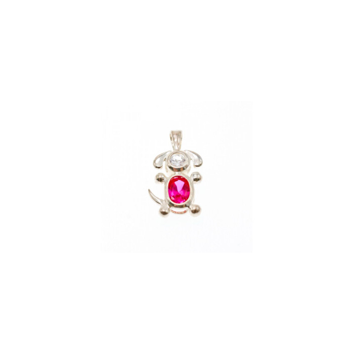 925 Sterling Silver Pink Topaz & CZ 