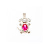 925 Sterling Silver Pink Topaz & CZ 