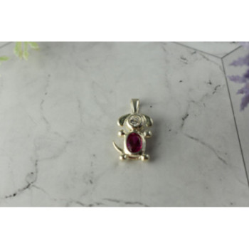 925 Sterling Silver Pink Topaz & CZ 