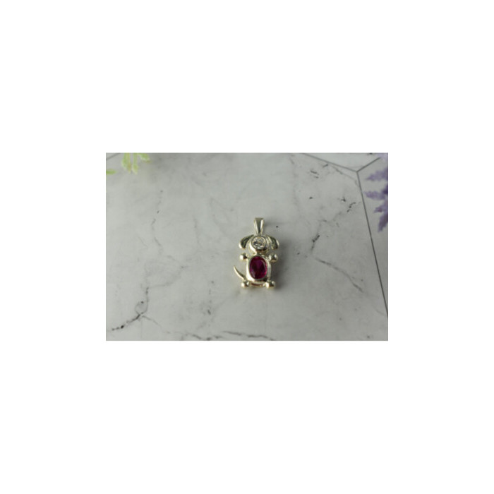 925 Sterling Silver Pink Topaz & CZ 