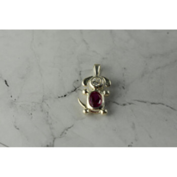 925 Sterling Silver Pink Topaz & CZ 