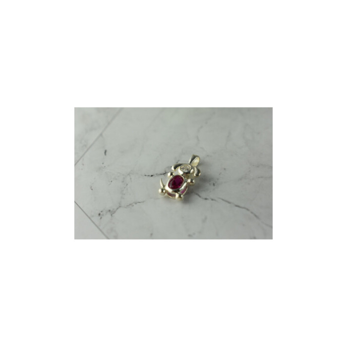 925 Sterling Silver Pink Topaz & CZ 