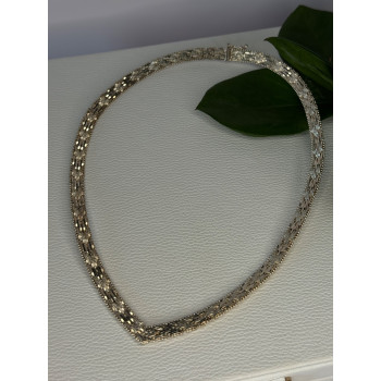 Elegant Italy 925 Sterling Silver Necklace Length 17.5 inch
