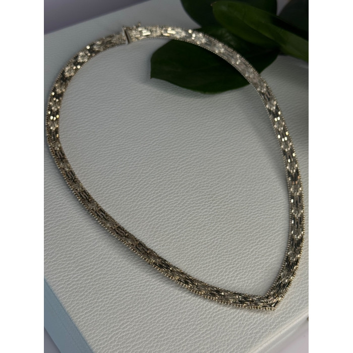 Elegant Italy 925 Sterling Silver Necklace Length 17.5 inch
