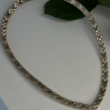 Elegant Italy 925 Sterling Silver Necklace Length 17.5 Inch