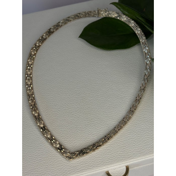 Elegant Italy 925 Sterling Silver Necklace Length 17.5 inch