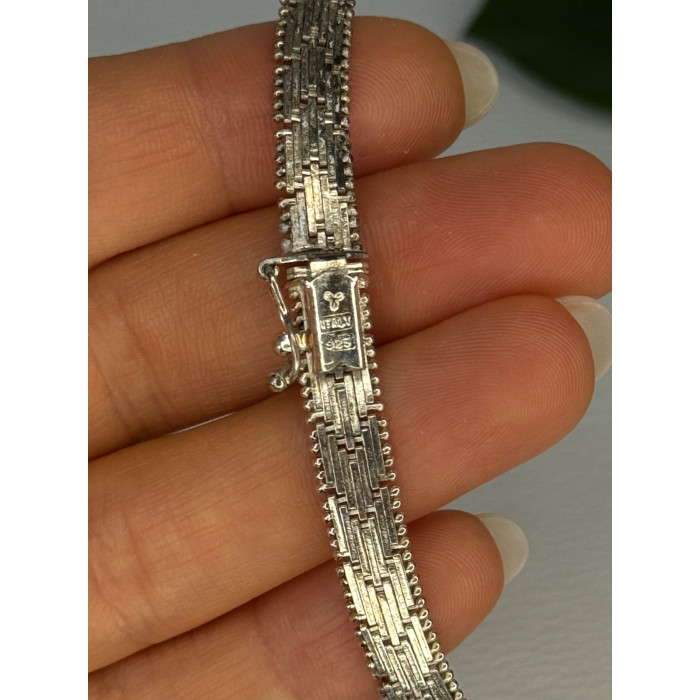 Elegant Italy 925 Sterling Silver Necklace Length 17.5 inch