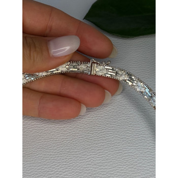 Elegant Italy 925 Sterling Silver Necklace Length 17.5 inch