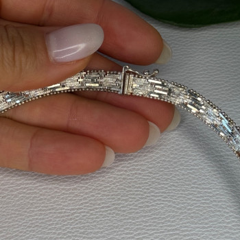Elegant Italy 925 Sterling Silver Necklace Length 17.5 Inch