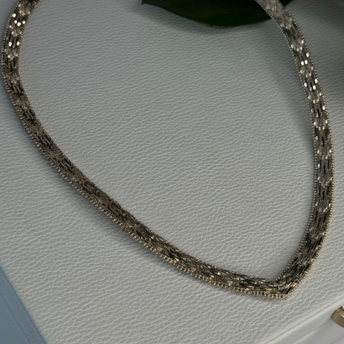 Elegant Italy 925 Sterling Silver Necklace Length 17.5 Inch
