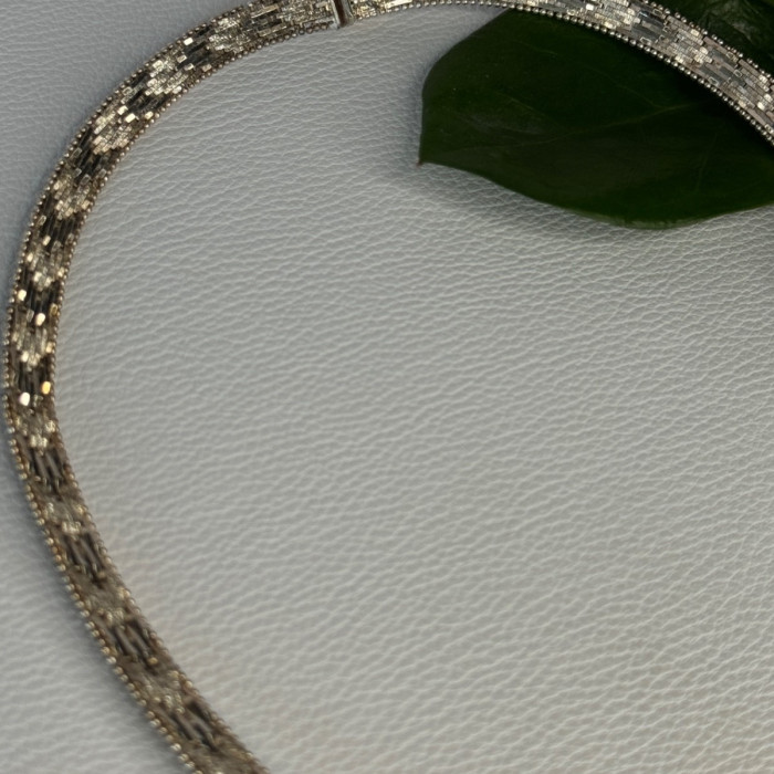 Elegant Italy 925 Sterling Silver Necklace Length 17.5 Inch