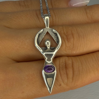 925 Sterling Silver Amethyst 