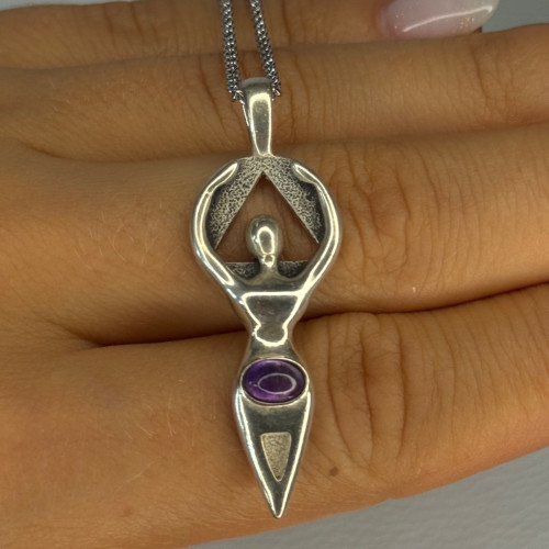 925 Sterling Silver Amethyst 