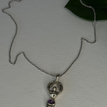 925 Sterling Silver Amethyst 