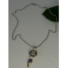 925 Sterling Silver Figural Amethyst Necklace Length 18 inch
