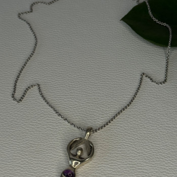 925 Sterling Silver Amethyst 
