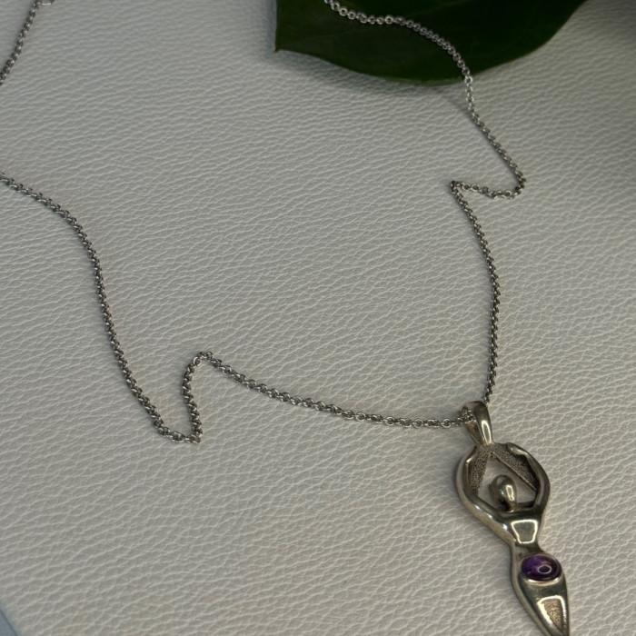 925 Sterling Silver Amethyst 