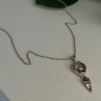 925 Sterling Silver Amethyst 