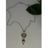 925 Sterling Silver Figural Amethyst Necklace Length 18 inch