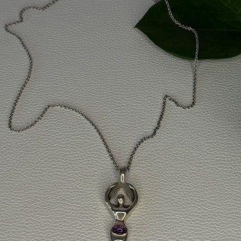 925 Sterling Silver Amethyst 