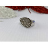 925 Sterling Silver Pyrite Ring Size 8