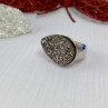 925 Sterling Silver Pyrite Ring Size 8