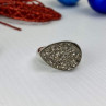 925 Sterling Silver Pyrite Ring Size 8