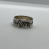 925 Sterling Silver & Spinner Geo Art Ring Size 7