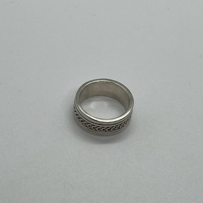 925 Sterling Silver & Spinner Geo Art Ring Size 7
