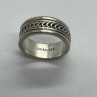 925 Sterling Silver & Spinner Geo Art Ring Size 7