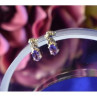 925 Sterling Silver Purple Iolite Stud Earrings