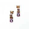 925 Sterling Silver Purple Iolite Stud Earrings