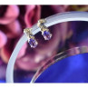 925 Sterling Silver Purple Iolite Stud Earrings
