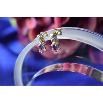 925 Sterling Silver Purple Iolite Stud Earrings